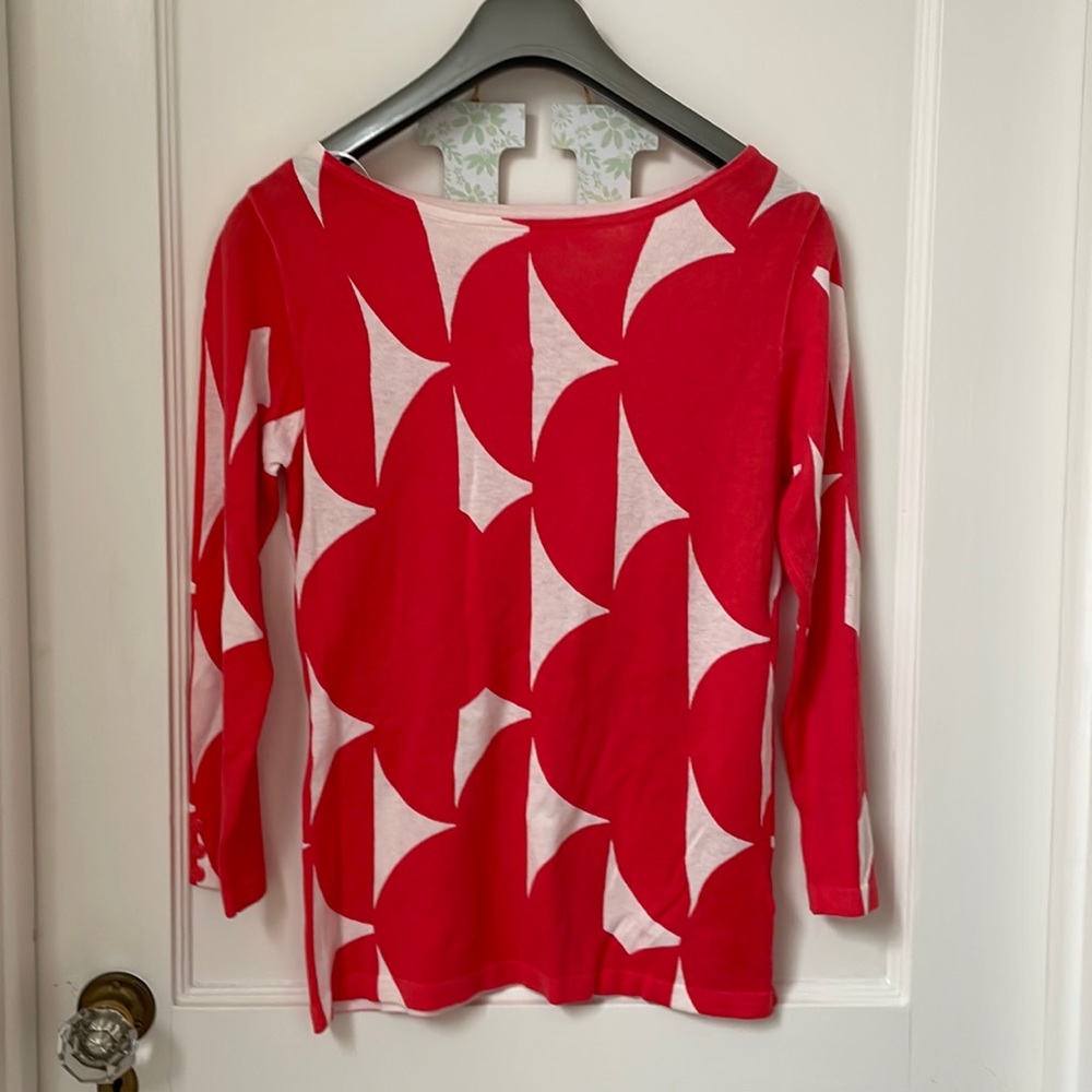 Next cream and red knitted top